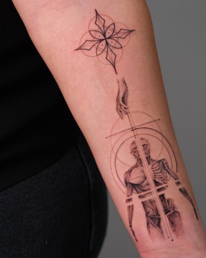 Large Fine Line Tattoo
